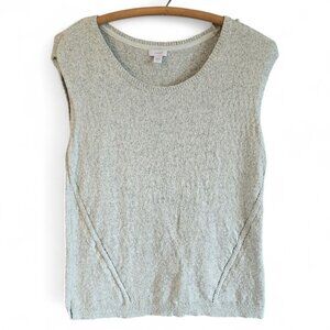 J.Jill Pure Jill Womens Small Spray Dyed Sleeveless Sweater Top Shell Pistachio